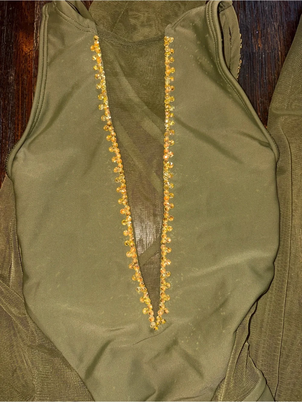 AA dance costume | child large | Olivia green | jazz, contemporary